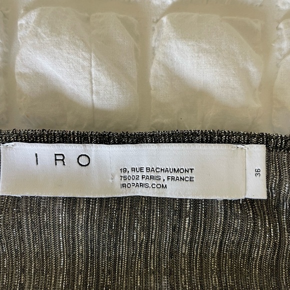 IRO Spina Metallic Ruffle Silver Dress - Picture 8 of 12